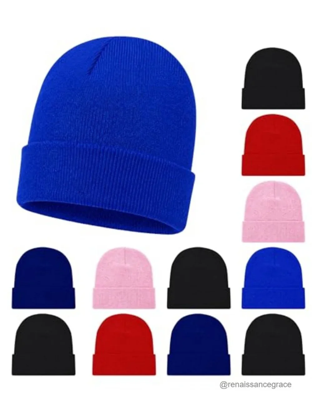 12 Pack Kids Winter Beanies Acrylic Skull Caps Cold Weather Hats
